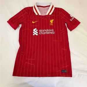 Liverpool Kids' Red Home Jersey with Yellow Accents
